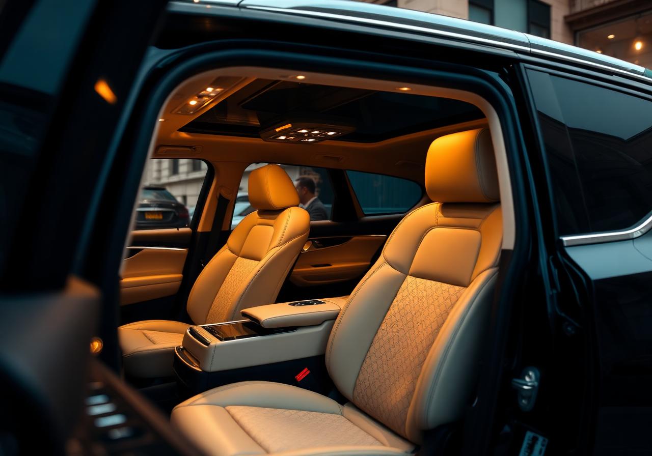 Luxury SUV interior cabin